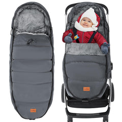 Zooawa Warm Bunting Bag shows waterproof material for all-weather stroller use.