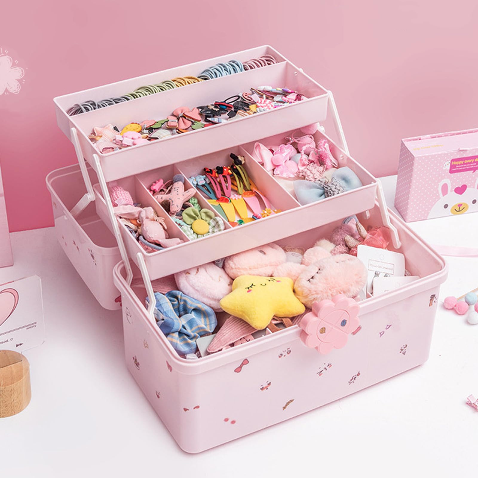 ZOOFOX gift-ready pink storage box for girls