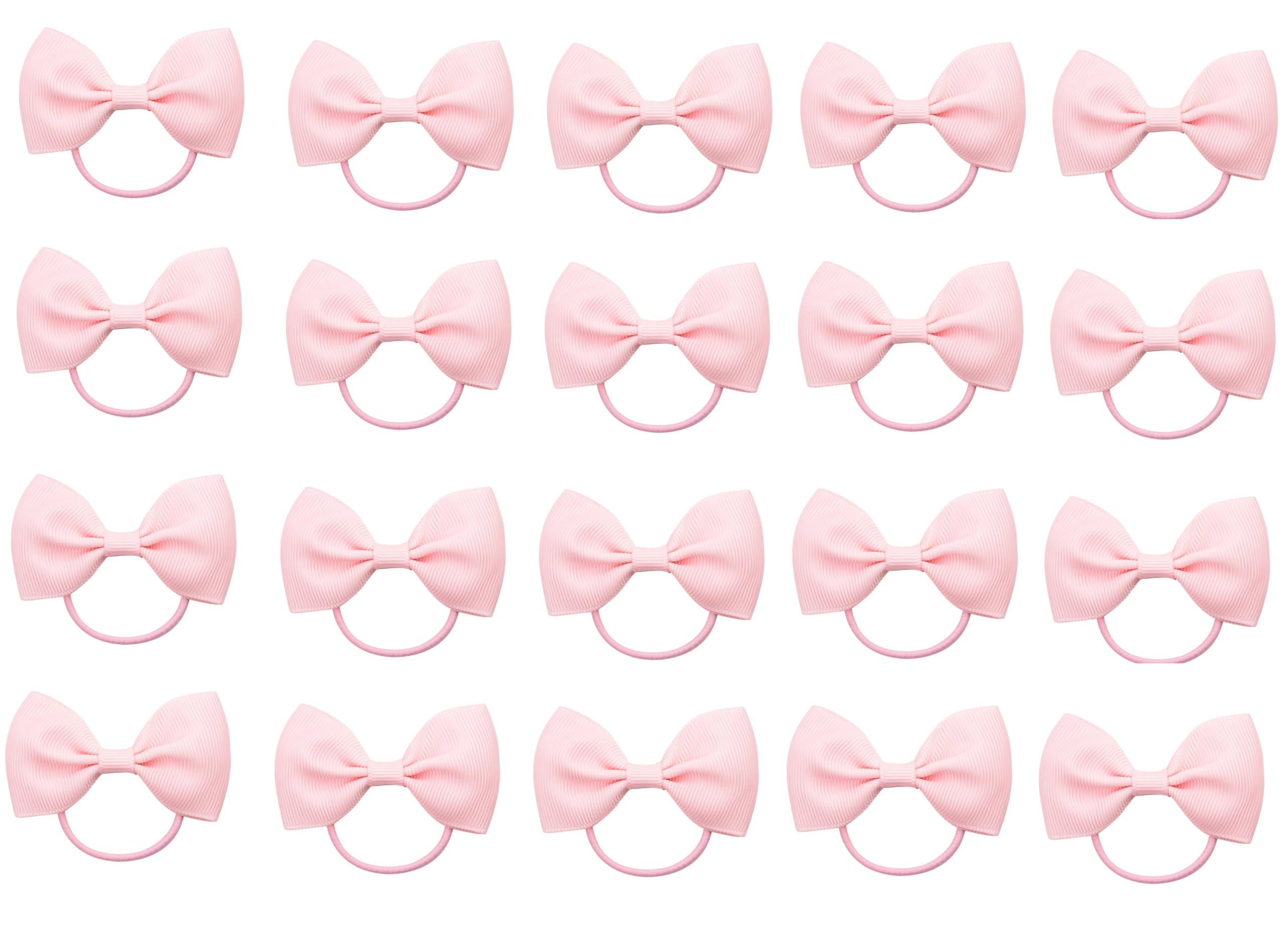 ZOONAI 20Pcs pink hair bows packaging view for versatile occasions.