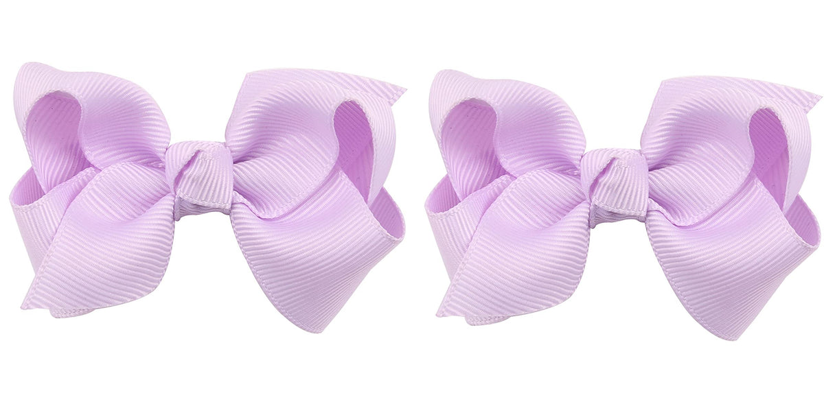 ZOONAI 3 Inch Baby Bow clip close-up in light purple for everyday cute styling