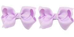 ZOONAI 3 Inch Baby Bow clip close-up in light purple for everyday cute styling