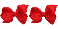 ZOONAI 3 inch baby bow red clip close-up for adorable photo moments