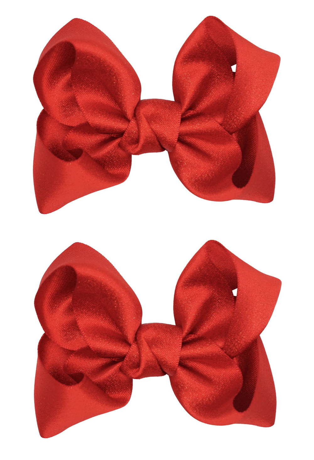 ZOONAI 3-inch baby bow clip set of 2 red for adorable everyday wear