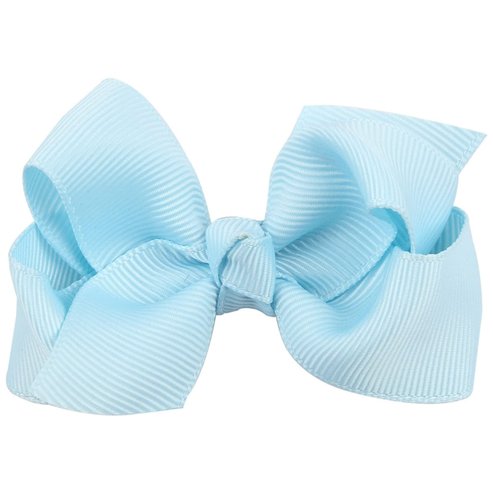 ZOONAI light blue hair bow clip on toddler, cute outfit finish