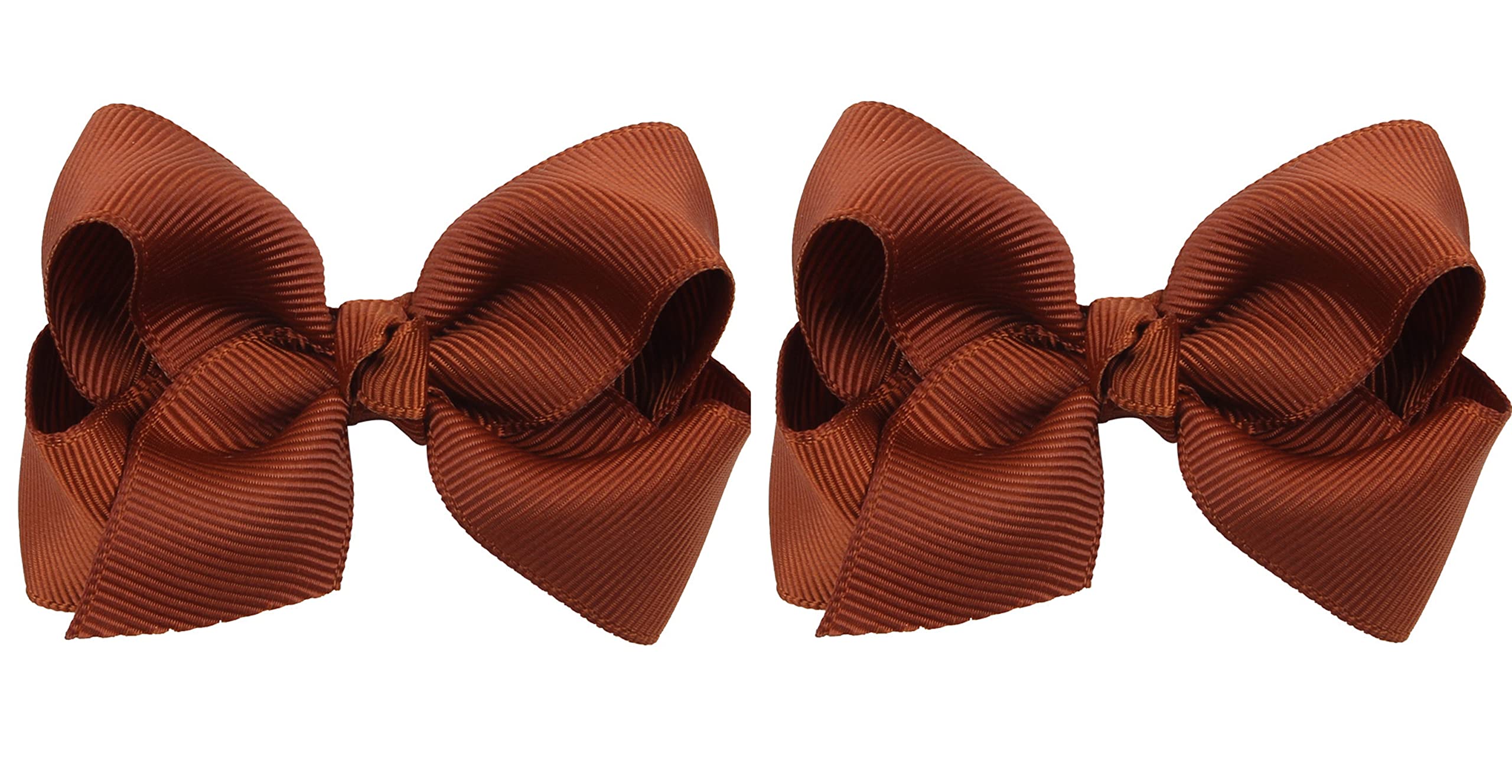ZOONAI 3-inch brown baby bow clip close-up for stylish photos.