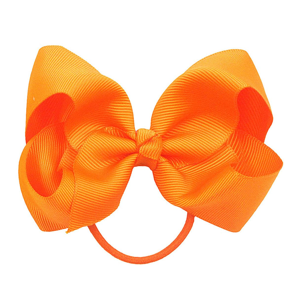 ZOONAI baby girl orange bow for parties and photos
