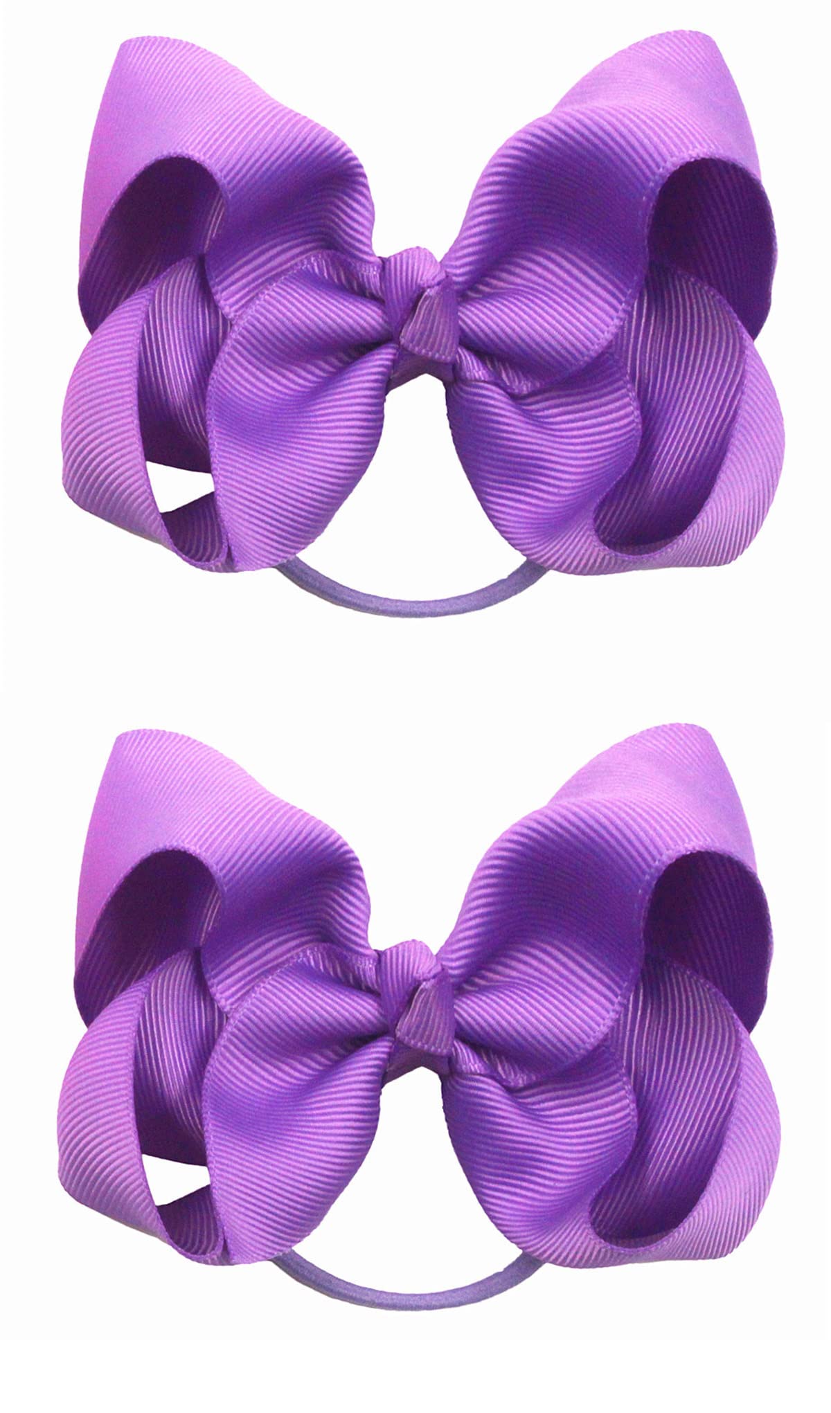 ZOONAI 4inch purple bows ready for daily wear and special occasions
