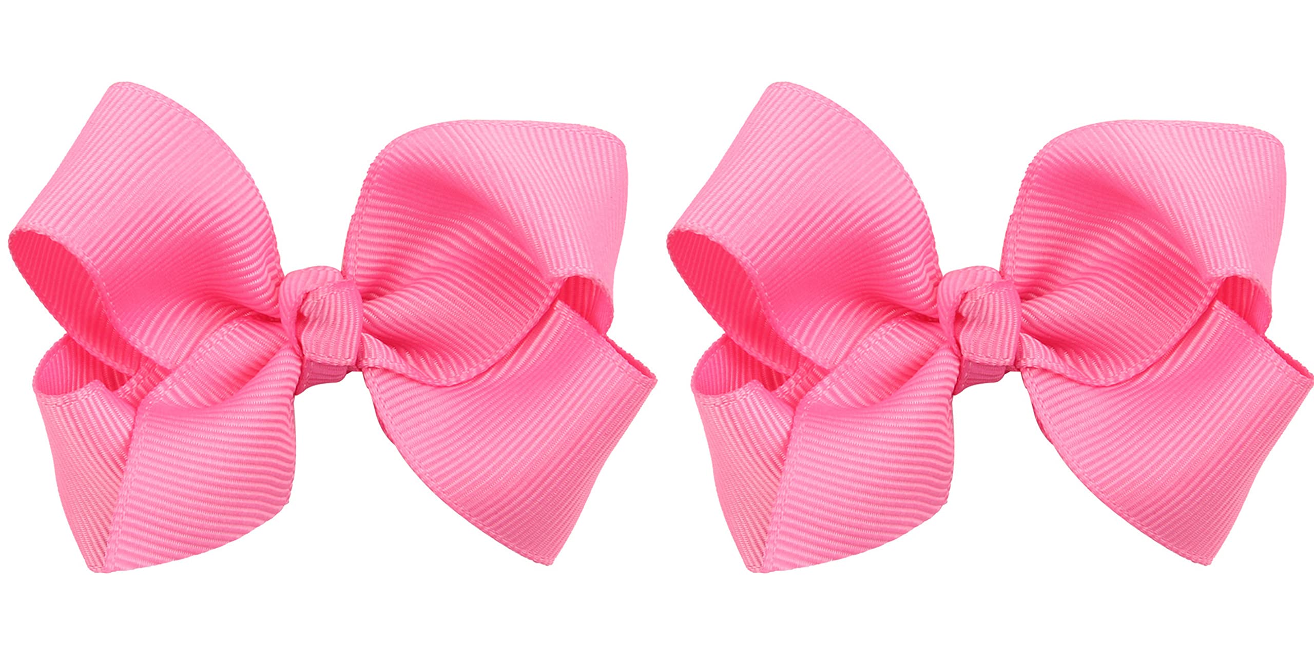 ZOONAI baby bow deep pink clip front view for photos and daily wear.
