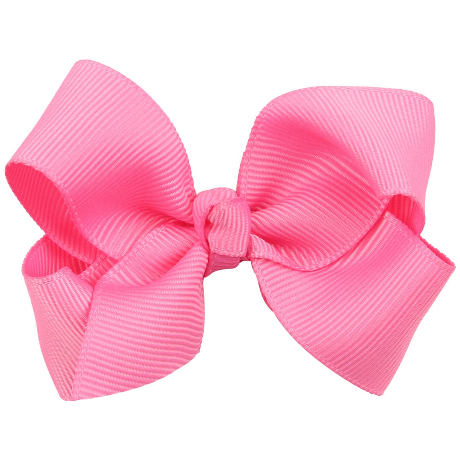 ZOONAI baby bow deep pink clip side view showing secure grip.