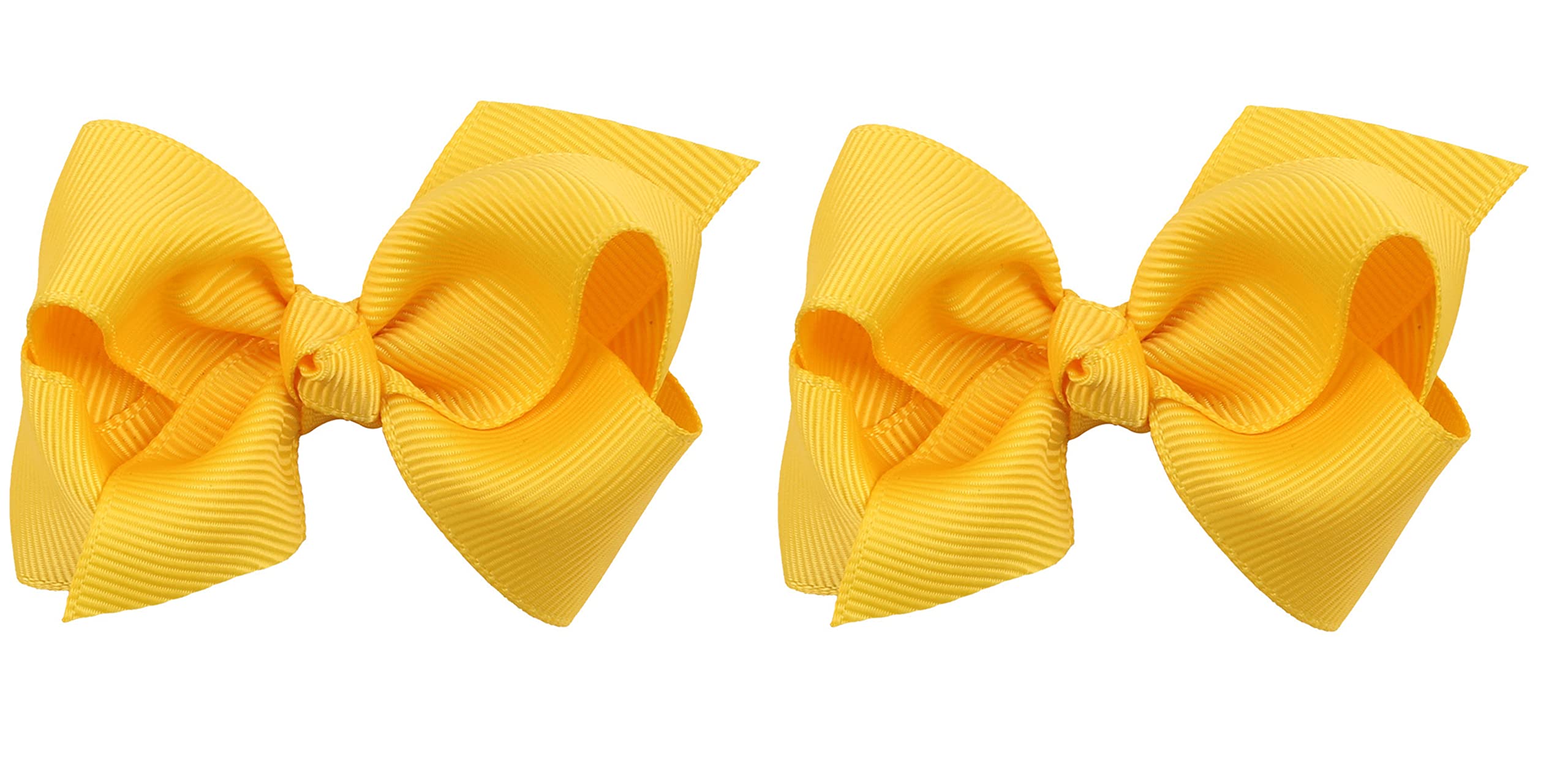 ZOONAI baby bow yellow clip 2pc for cute photos and everyday wear
