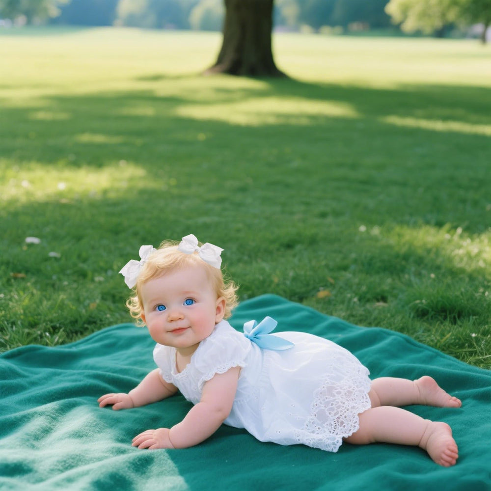 ZOONAI baby girl bow red close-up ideal for photos and outfits