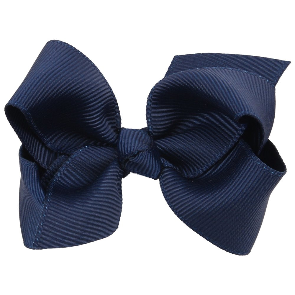 ZOONAI navy hair clip styled on a baby girl's hair for everyday chic.