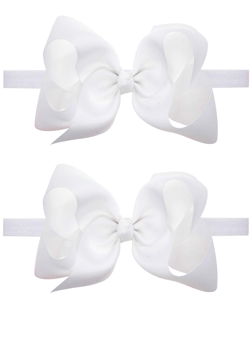 ZOONAI baby hair bow headband close-up showing soft elastic for comfortable wear.