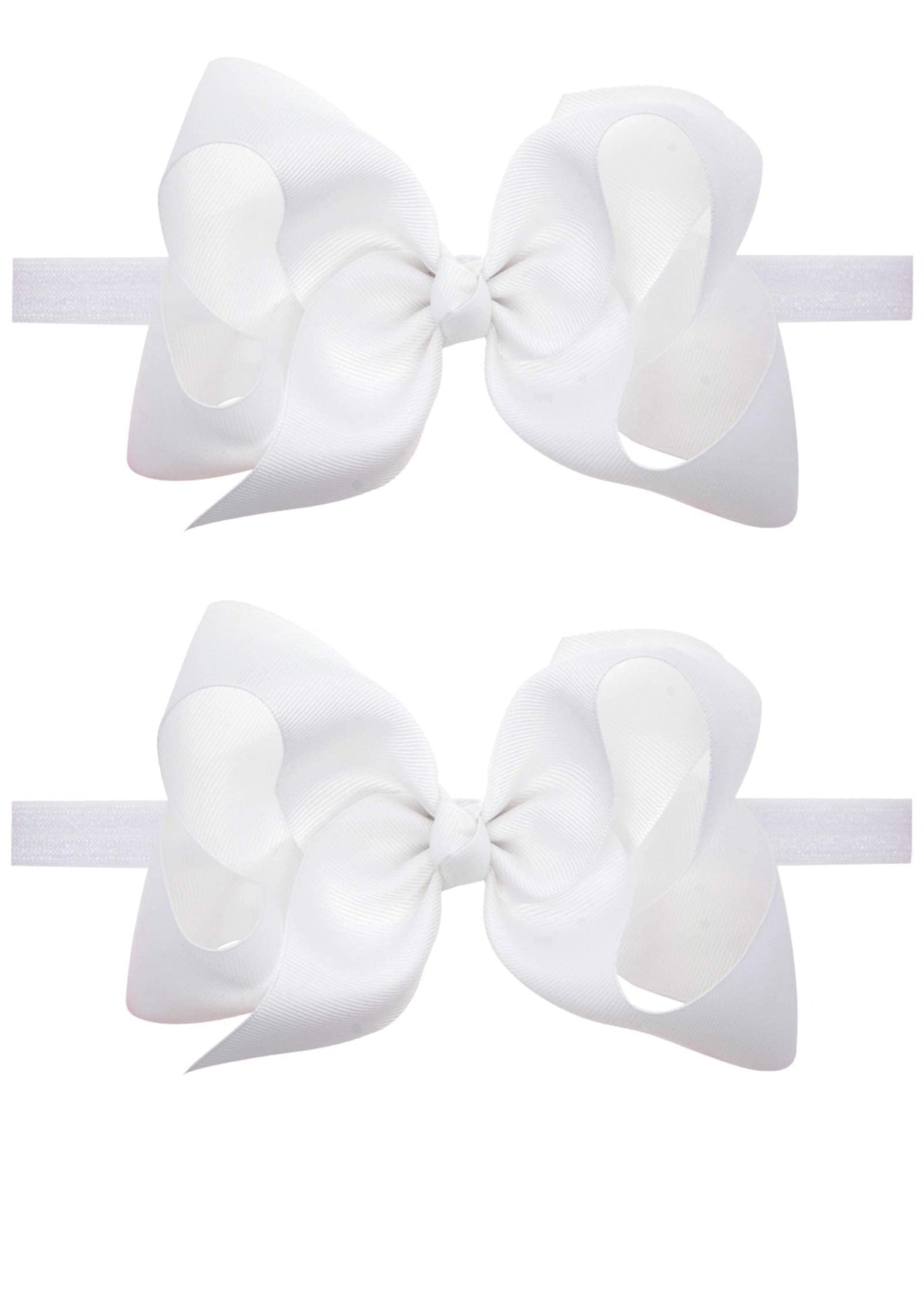ZOONAI baby hair bow headband close-up showing soft elastic for comfortable wear.