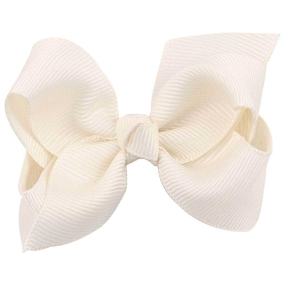 ZOONAI boutique ivory hair clip set adds charming detail to little girl hairstyles.