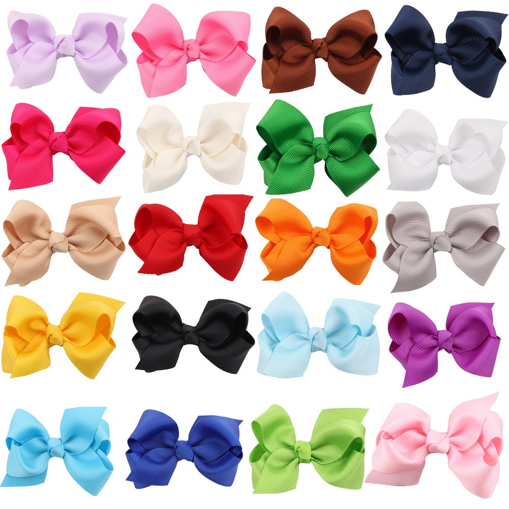 ZOONAI brown baby bow clip on head illustrating easy accessory for birthdays and gifts.