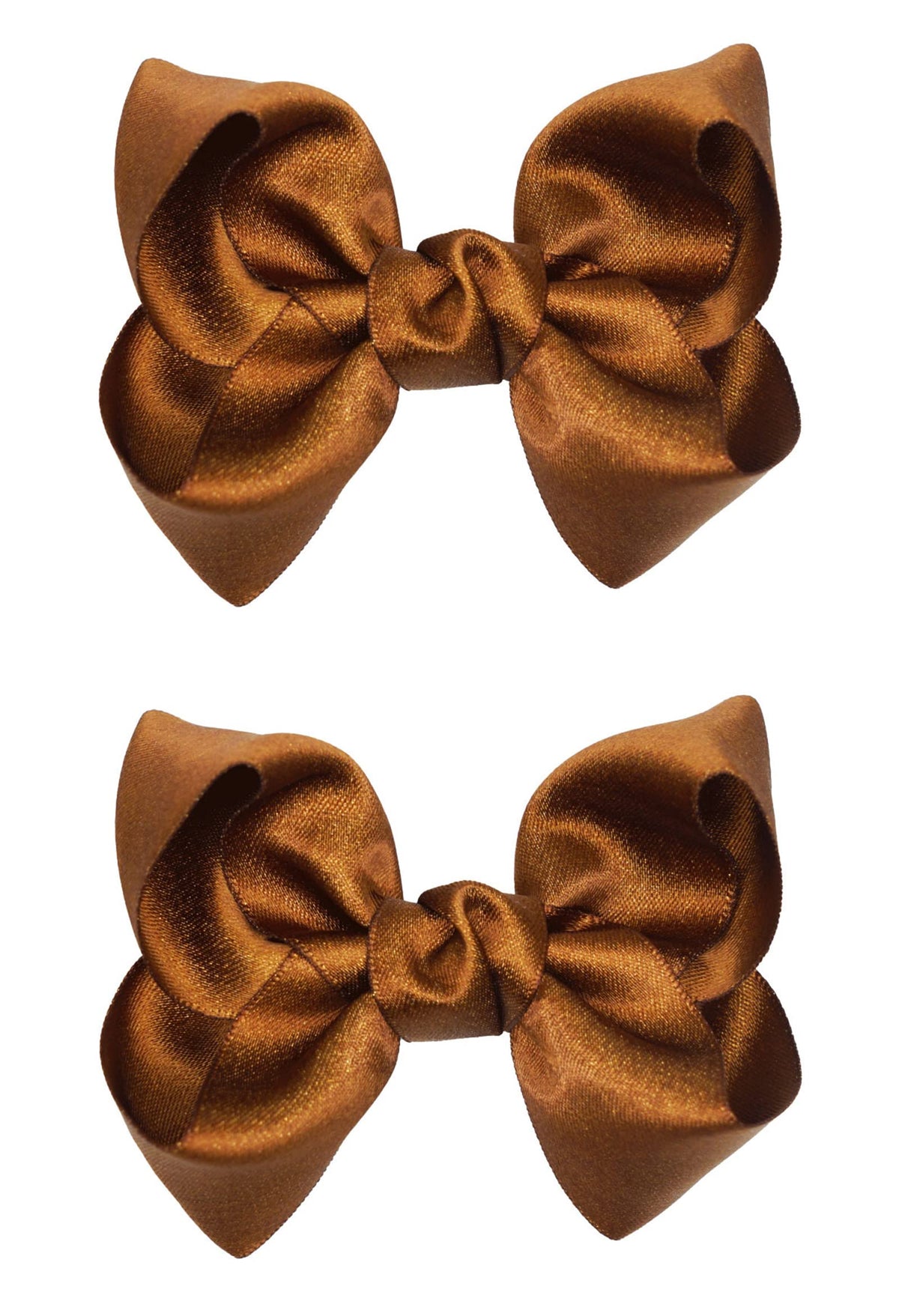 ZOONAI deep brown 3-inch baby bow clip close-up for stylish photo moments