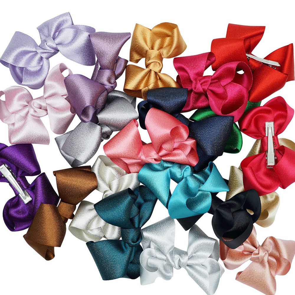 ZOONAI deepbrown glitter bowknot closeup showing boutique-style headwear detail