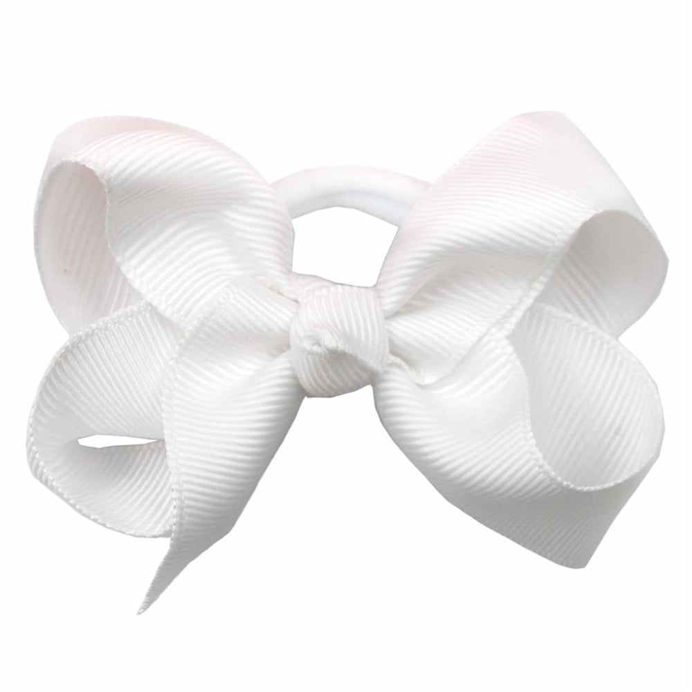 ZOONAI 3-inch baby bow white detail stitching indicates quality