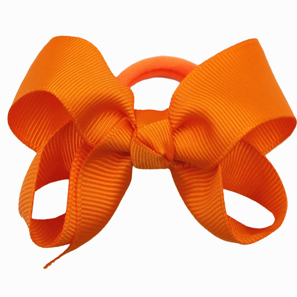ZOONAI orange baby bow worn in family photos