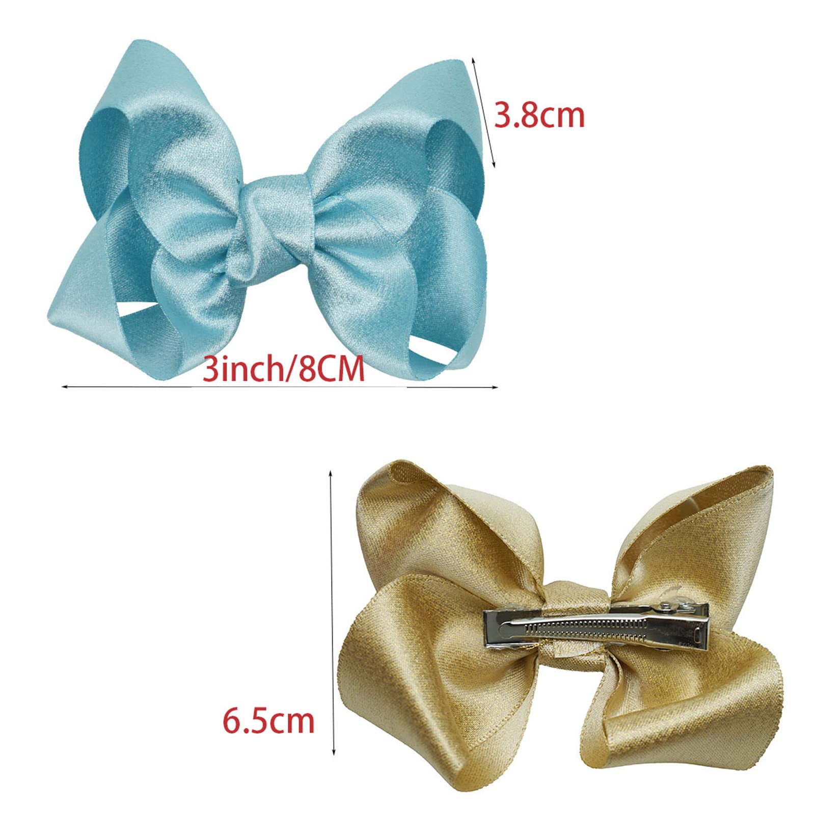 ZOONAI glitter bowknot clip secures hair while adding style