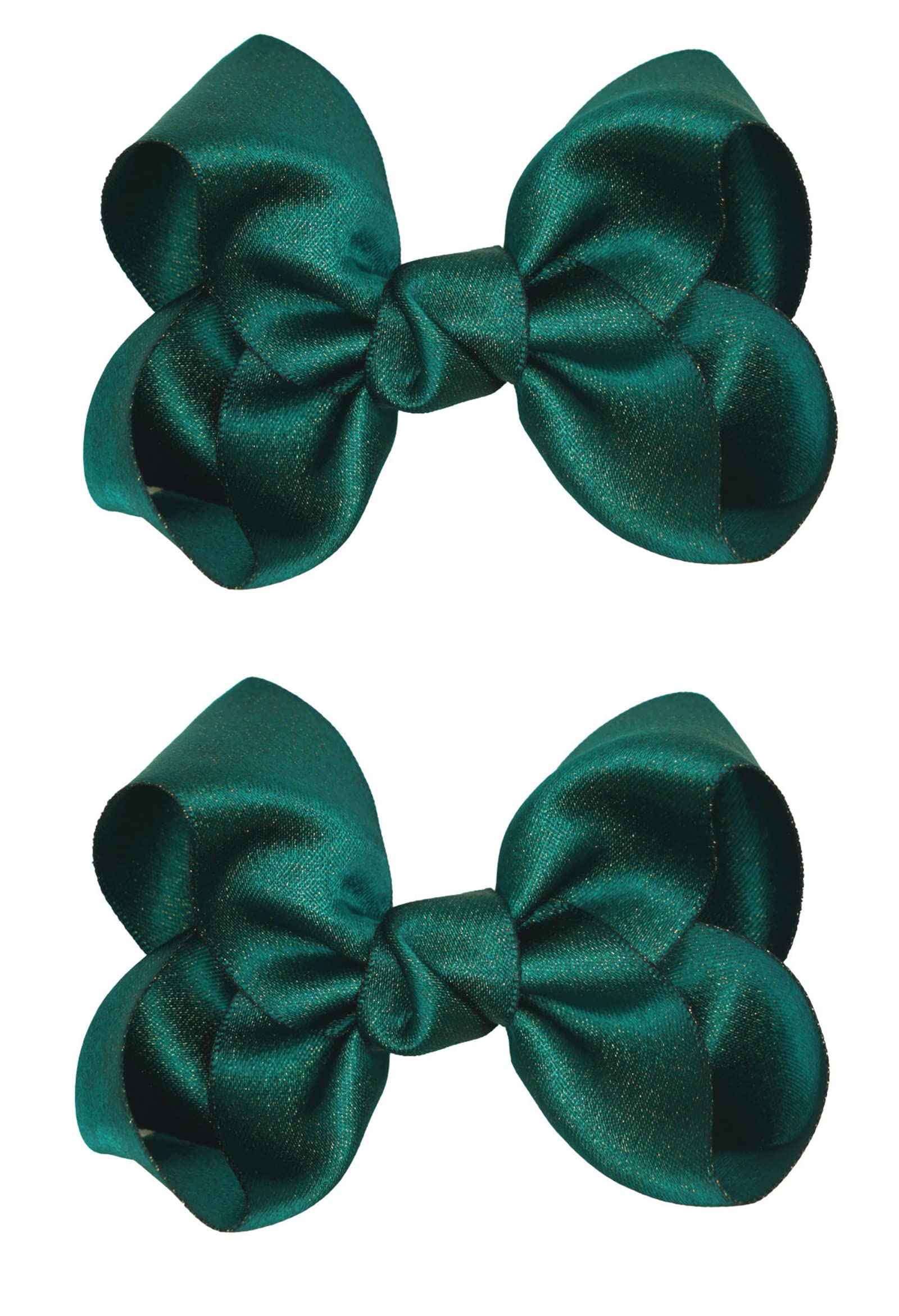 ZOONAI green bow hair clip front view for stylish baby girl looks.