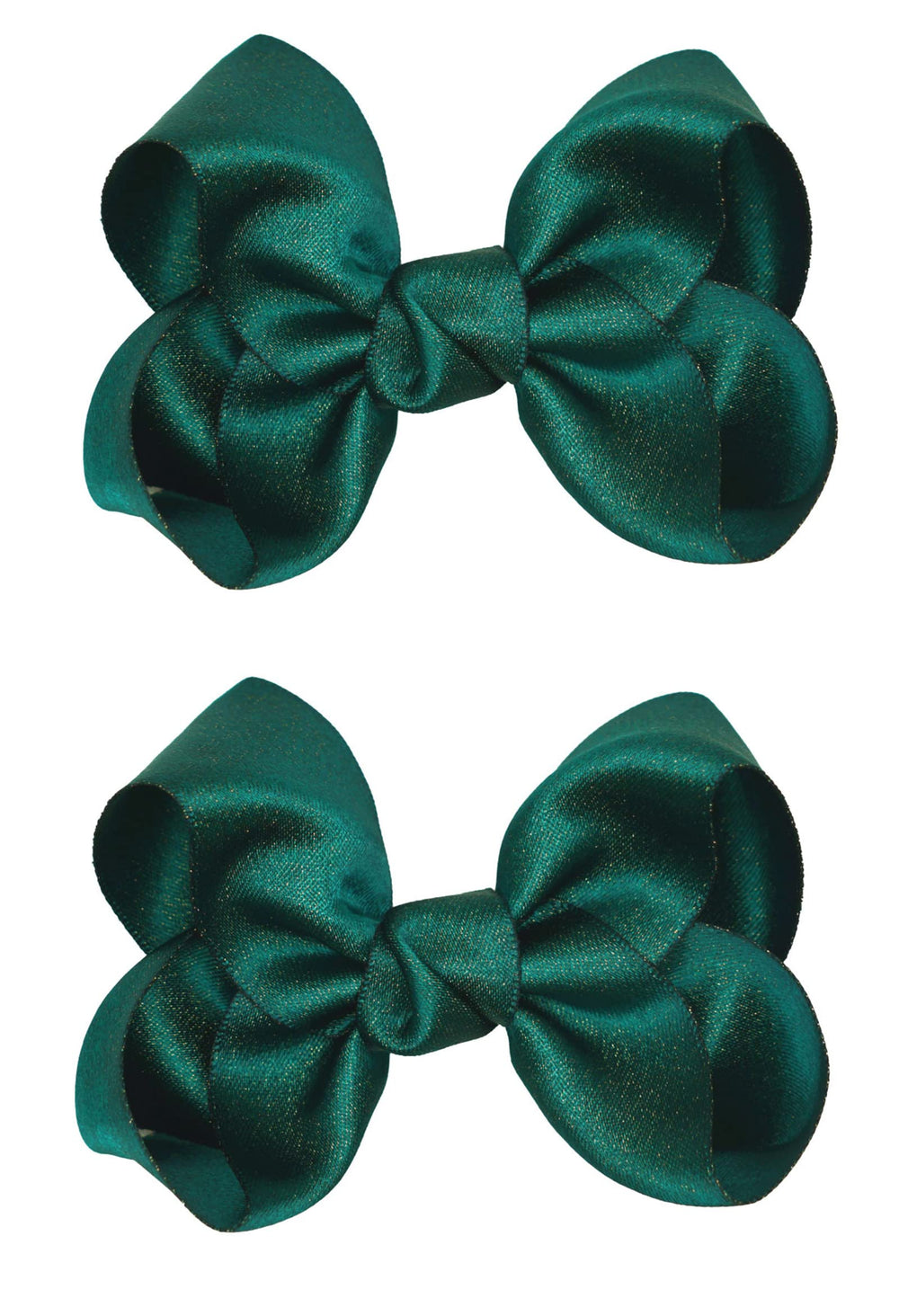 ZOONAI green bow hair clip front view for stylish baby girl looks.