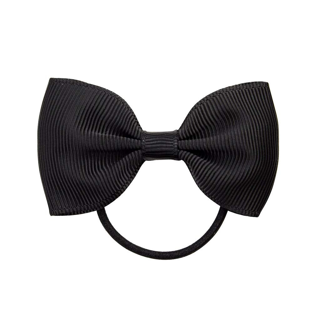 ZOONAI mini elastic hair ties black for secure ponytails during play