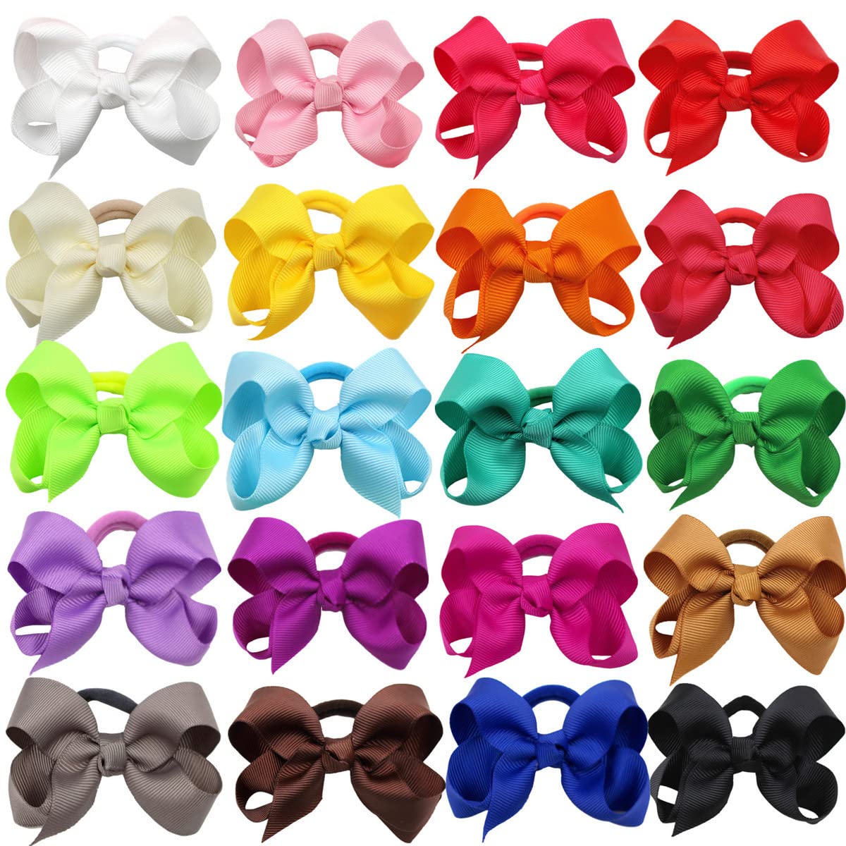 ZOONAI ponytail holder red bow close-up keeps hair tidy and adorable.