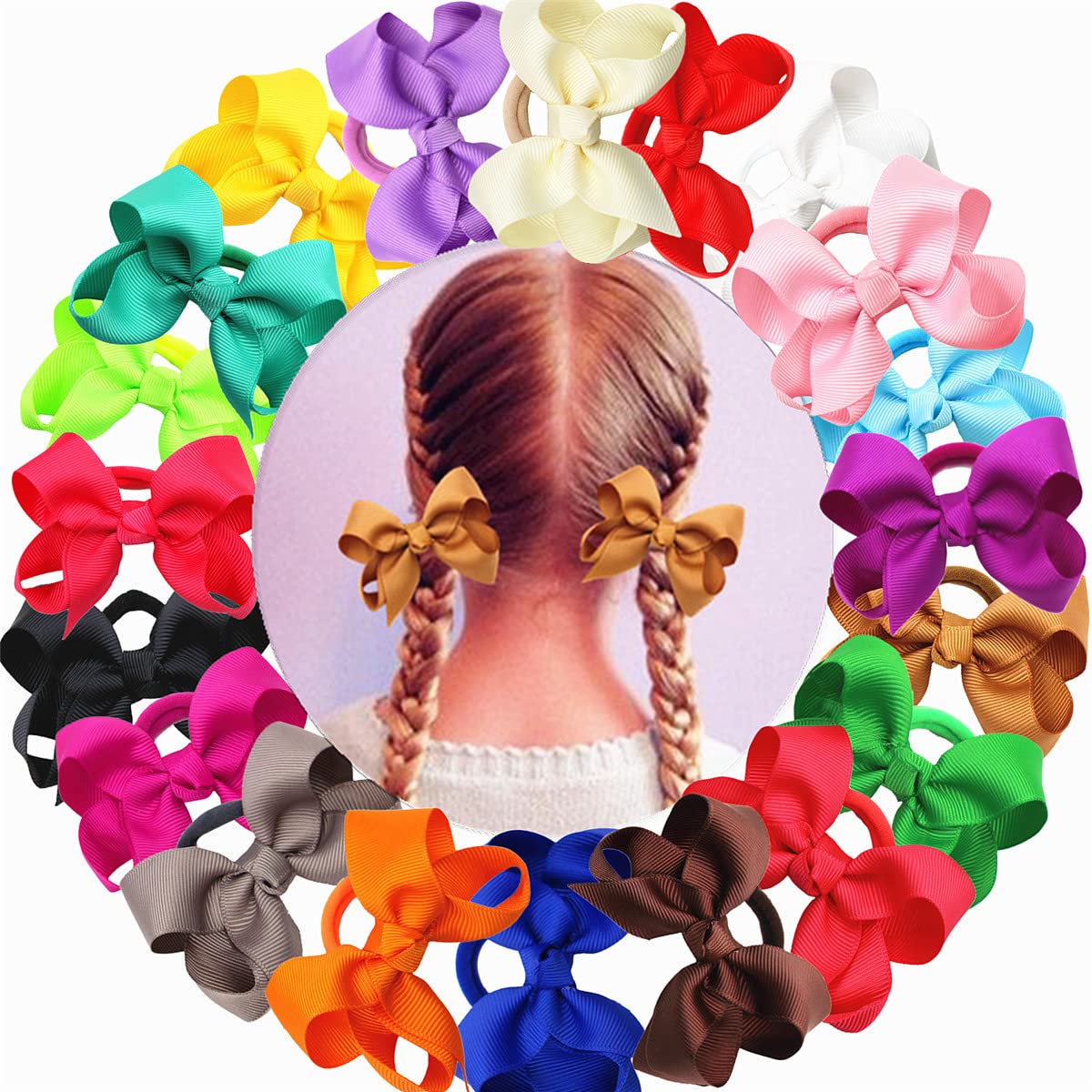 ZOONAI set of 2 red hair ties packaging view, great for gifting.