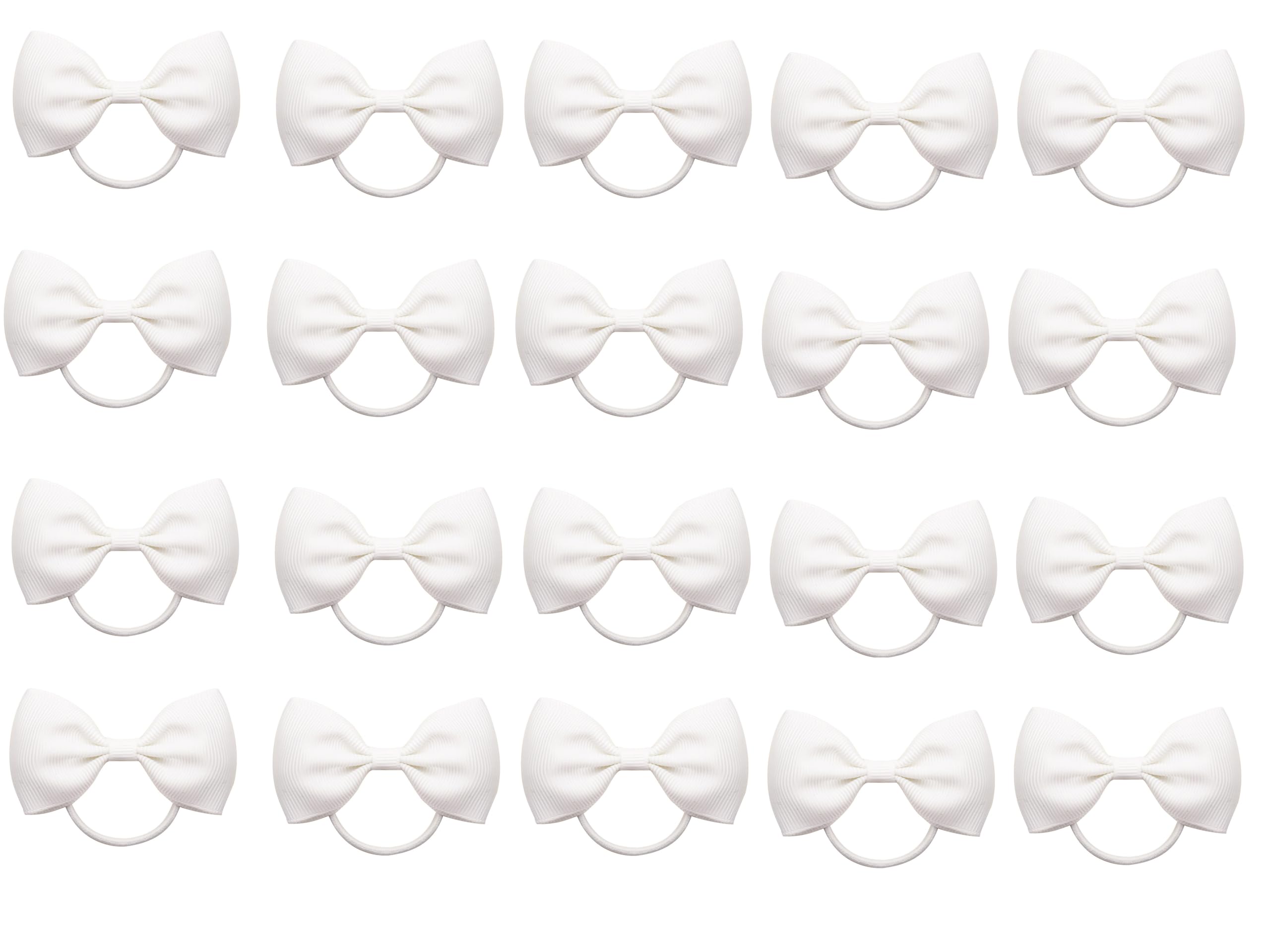 ZOONAI white baby hair bows for cute ponytails and everyday style.