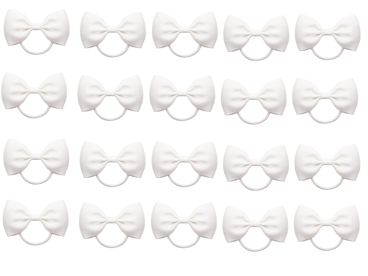 ZOONAI white baby hair bows for cute ponytails and everyday style.