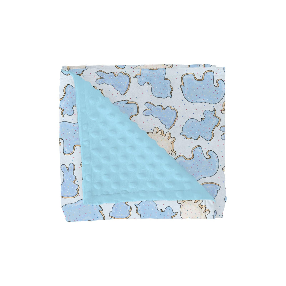 ZoUbqchY blue-animal-cookie-blanket-folded plush warmth for cozy snuggles