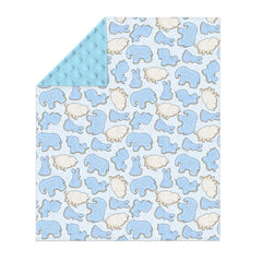 ZoUbqchY blue-animal-cookie-blanket-full-view versatile for crib, stroller, and travel