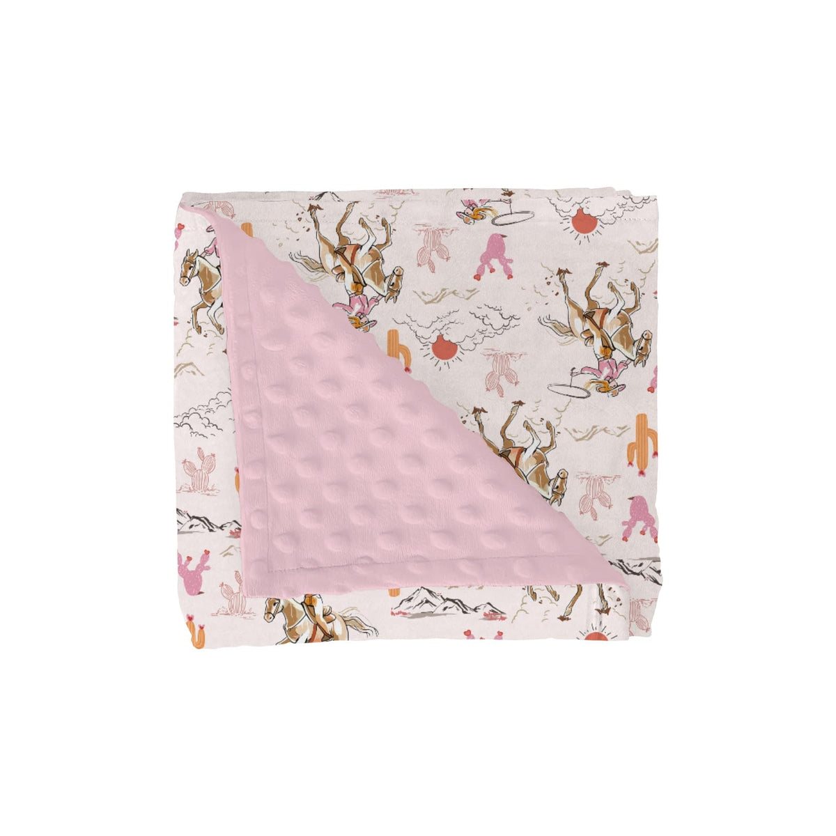 zooubqchy cute pink cowgirl blanket with dots back for cozy newborn comfort and sensory play.