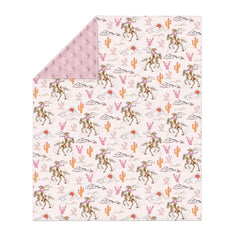 zooubqchy double-layer baby blanket showing plush texture in soft pink tones for warmth.