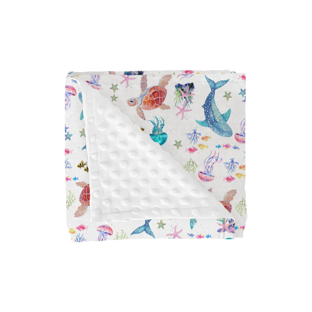 ZoUbqchY fantasy sea animals blanket fabric texture provides cozy warmth for baby skin.