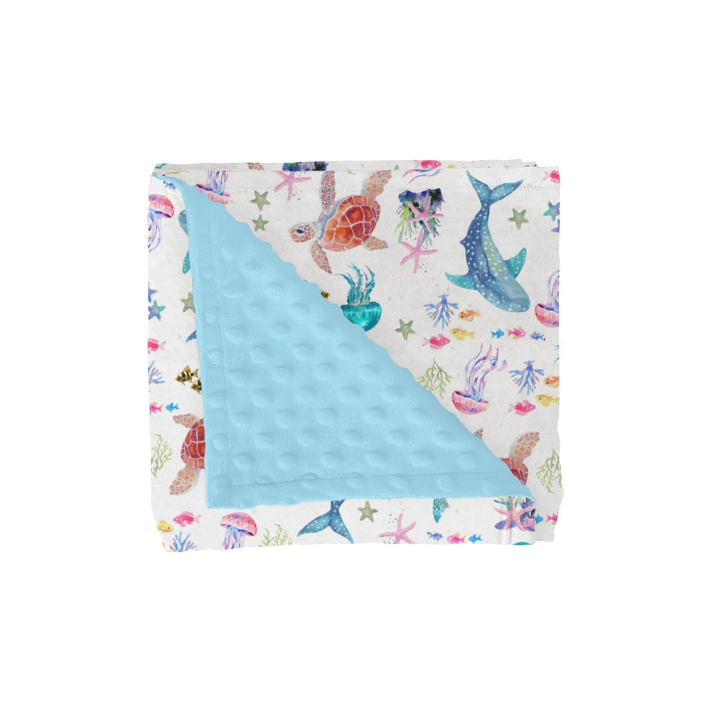 ZoUbqchY fantasy sea animals blanket shows soft mink texture for gentle newborn warmth.