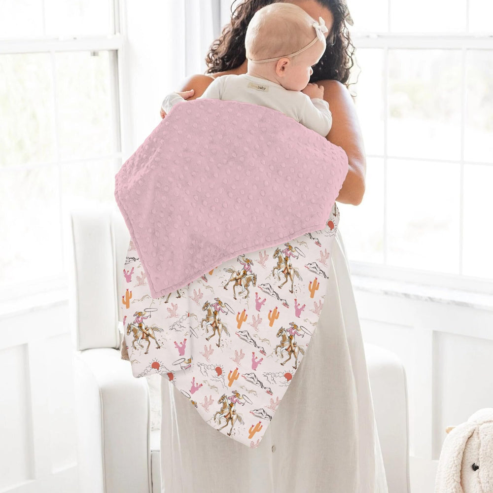 zooubqchy nursery decor blanket with vibrant cowgirl pattern for playful room accents.