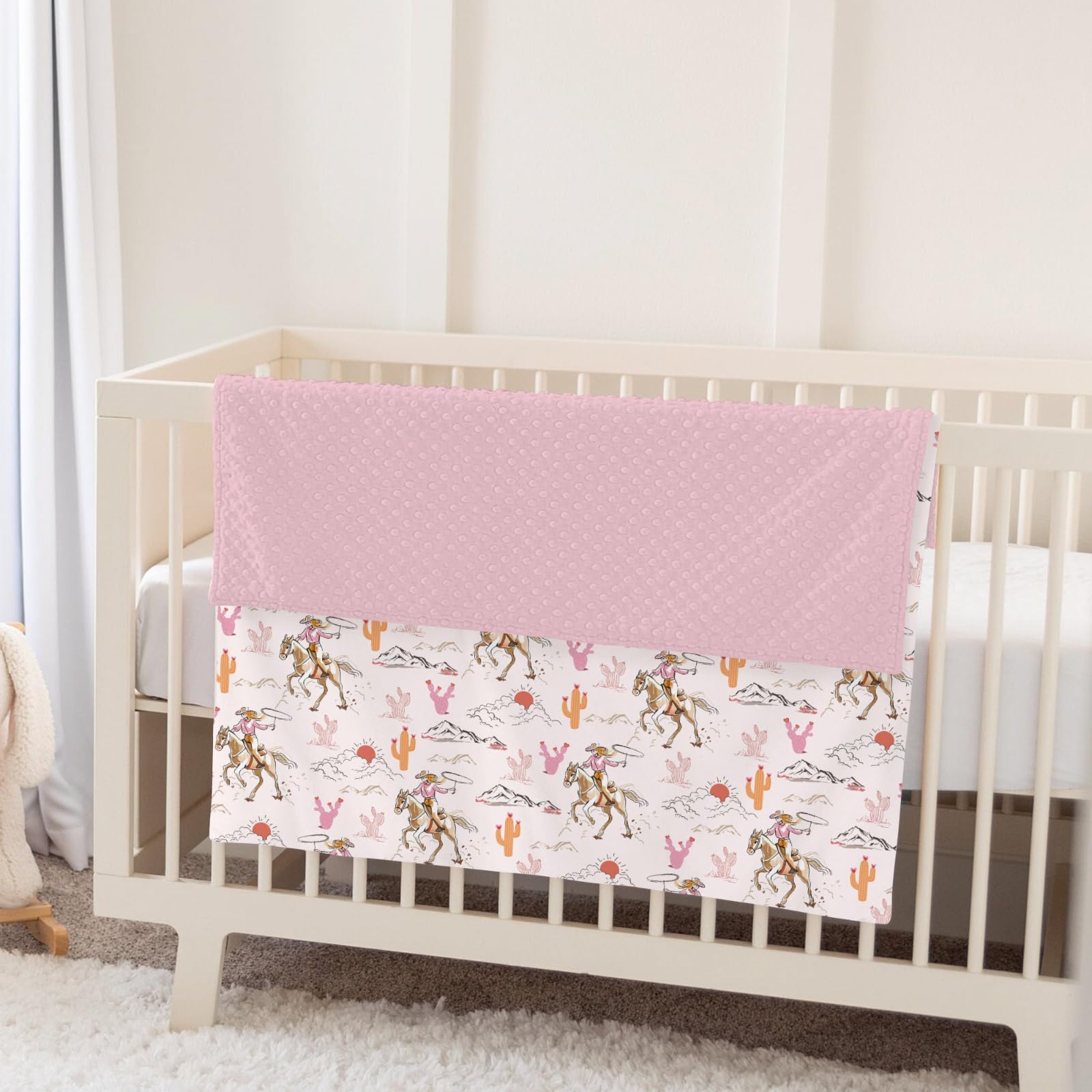 zooubqchy soft mink backing blanket designed for gentle touch at nap time.