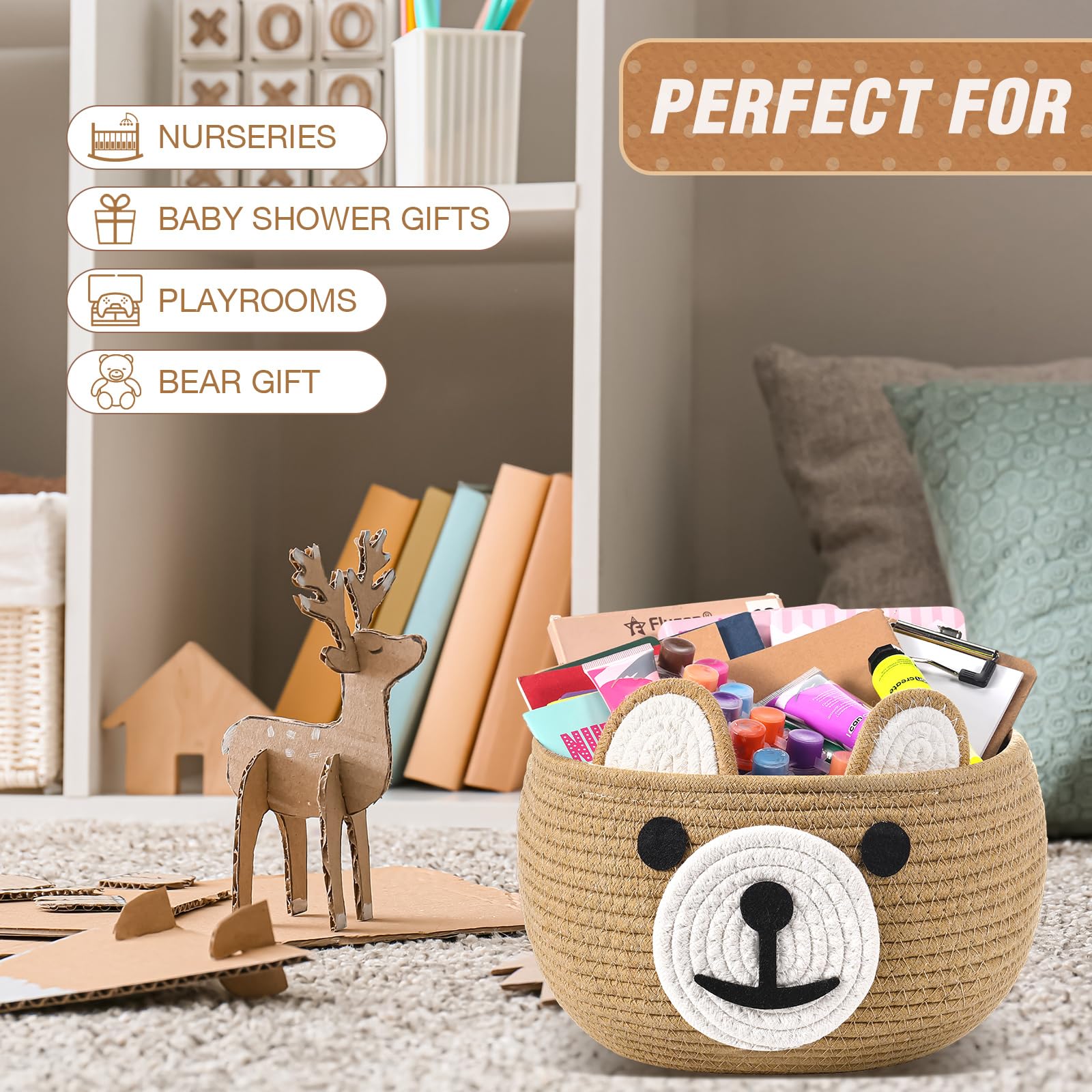 Zopeal basket with gift bags and ribbon offers coordinated gifting presentation.