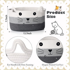 Zopeal cat-face design basket adds playful charm while organizing items.