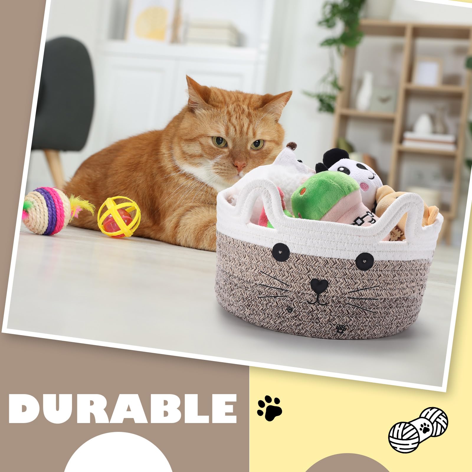 Compact size fits small spaces for toy or trinket storage.