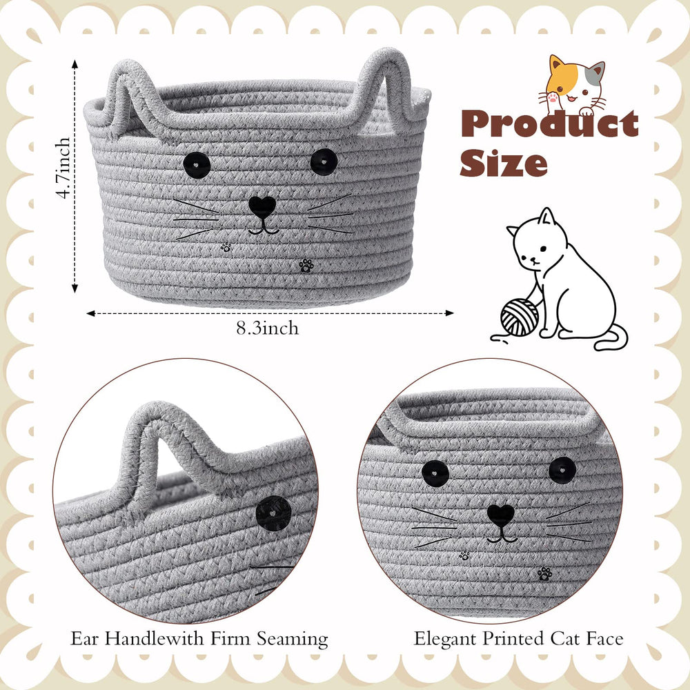 Zopeal Cat Basket compact size fits shelves and desks.