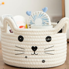 Zopeal Cat Basket front view with cat-ear design for stylish organization