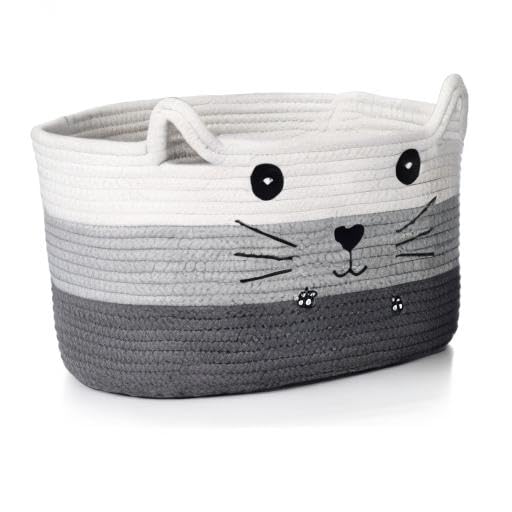 Zopeal cat basket serves as a gift bin for holidays.