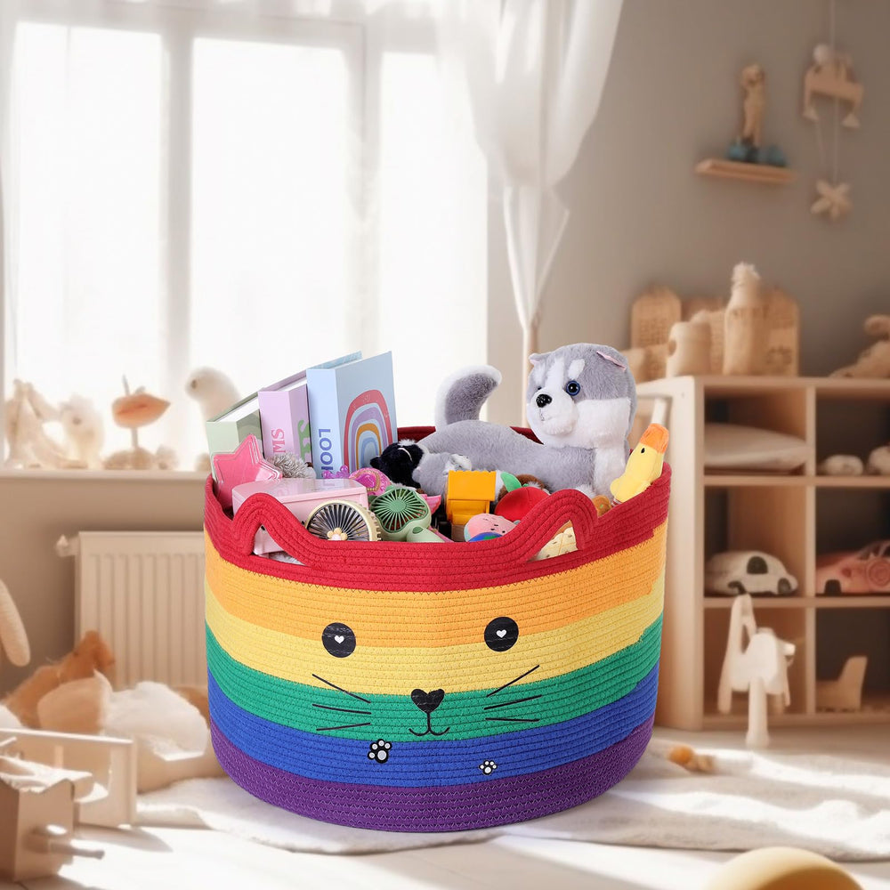 Zopeal cat basket living room storage keeps spaces tidy and inviting.