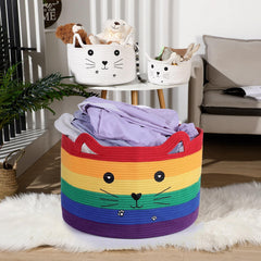 Zopeal cat basket large size 24x14 inches helps store toys and linens.