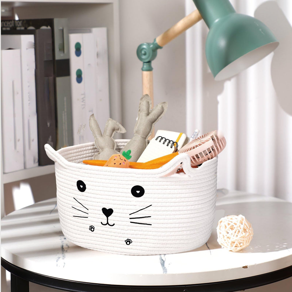 Zopeal cat basket in nursery decor complements playrooms and gift-ready setups.