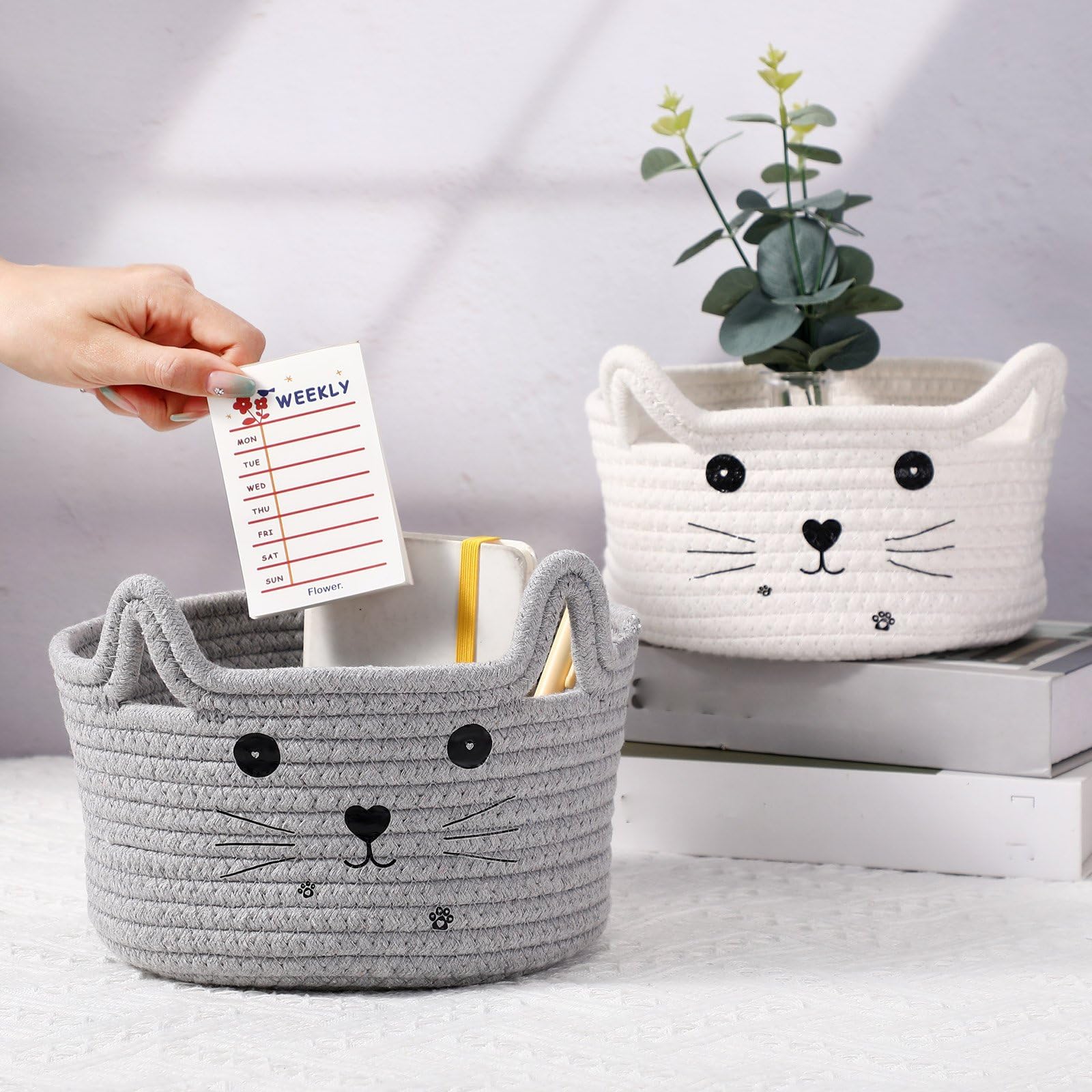 Zopeal Cat Basket decorative storage doubles as a thoughtful gift.